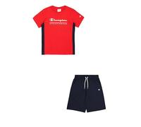 Champion Boy's Legacy Boy - Conjunto gráfico de cuello redondo con logotipo grande, rojo (RS011), L, Rojo (RS011), 11-12 Años