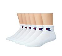 Champion Calcetín casual para hombre, Blanco (6 unidades), M