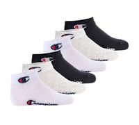 Champion Core Socks Junior 6PP Quarter, Calcetines con forro Unisex - Niños y Adolescentes, Grigio (Melange Chiaro),
