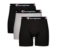 Champion Calzoncillos Tipo bóxer elásticos de algodón para Hombre (Paquete de 3 y 5 Disponibles) Ropa Interior, 2 New Ebony/Oxford Grey Heather, L