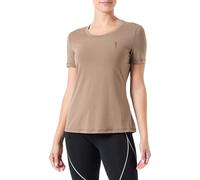 Champion Camiseta Athletic Club W-Quick-Dry Poly-Tencel con Cuello Redondo para Mujer, Color Gris Barro, Talla Grande, Barro Gris, L