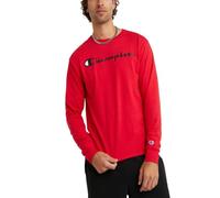 Champion Camiseta clásica de Manga Larga con gráfico, Guión Escarlata, Small para Hombre