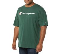 Champion Camiseta clásica con Letras, Verde Bosque, L para Hombre