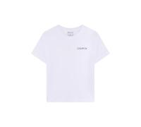 Champion Camiseta Estampada con Cuello Redondo para Mujer, Color Blanco, L