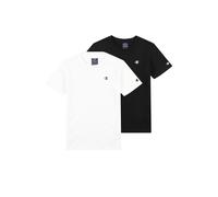 Champion Camisetas (Paquete de 2) Niños y Niños, Blanco/Negro, 3-4 Años