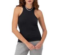 Champion Camiseta sin Mangas para Mujer, Cuello Alto Acanalado, Camiseta sin Mangas Ajustada para Mujer, Camiseta sin Mangas Acanalada, Camiseta sin Mangas Ajustada para Mujer (Paquete de 1), Negro,