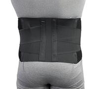 Champion Cinturón industrial para la espalda, soporte abdominal, correas de hombro, color negro