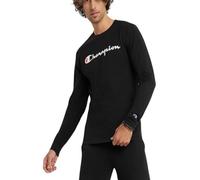 Champion Classic Long Sleeve T-Shirt, Standard Fit, Script & C Logo, Available in Regular and Big & Tall Camiseta, Negro/Negro, L para Hombre