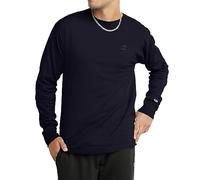Champion Camiseta clásica de Manga Larga Camisa, Azul Marino, Large para Hombre