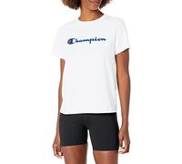 Champion Classic tee Camiseta, Blanco-Logotipo clásico, XXL para Mujer