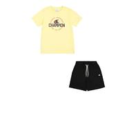 Champion Conjunto de cuello redondo gráfico Legacy para niño con logotipo, Amarillo (YS143), 5-6 años