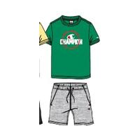 Champion Conjunto de cuello redondo gráfico Legacy para niño con logotipo, Verde (GS130), 15-16 años