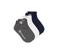 Champion Core 3PP Quarter, Calcetines, para Unisex adulto, Multicolor (Azul Marino/Blanco/Gris Melange Claro), 35-38