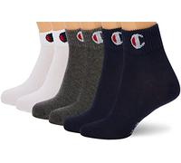 Champion Core 6PP Quarter, Calcetines, para Unisex adulto, Azul (Marino), 39-42