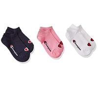 Champion Core Junior 3PP Sneaker, Calcetines casual, para Unisex adulto, Multicolor (Rosa Fucsia/Blanco/Azul Marino), 27-30