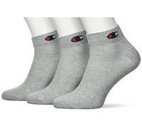 Champion Core Socks 3PP Quarter, Calcetines casual Unisex adulto, Grigio Melange Chiaro & Blu,