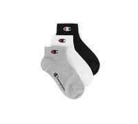 Champion Core Socks Junior 3PP Quarter, Calcetines con forro Unisex - Niños y Adolescentes, Grigio (Melange Chiaro),