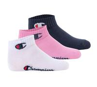 Champion Core Socks Junior 3PP Quarter, Calcetines con forro Unisex - Niños y Adolescentes, Rosa (Fucsia),