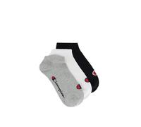 Champion Core Socks Junior 3PP Sneaker Calcetines con Forro, Gris Claro, 31-34 EU Unisex-Niños y Adolescentes