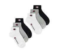 Champion Core Socks Junior 6PP Quarter, Calcetines con forro Unisex - Niños y Adolescentes, Grigio (Melange Chiaro),