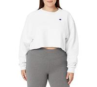 Champion Cropped Reverse Weave Crew, Left Chest C Sudadera, Blanco-549302, XS para Mujer