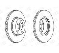 CHAMPION Discos de Freno Delanteros Ø328 MM Ventilado para BMW X3 F25 X4 F26