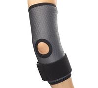 Champion Elbow Brace, Adjustable Compression Support Strap, Airmesh Fabric, Grey, Small