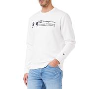 Champion Graphic Shop Authentic-Fall Fleece Crewneck Sudadera Deporte Mujer, Blanco, M para Hombre
