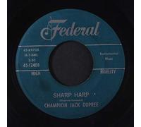 CHAMPION JACK DUPREE - sharp harp / stumbling block blues 45 rpm single