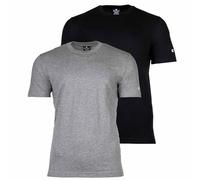 Champion Legacy American Classics C-Logo S/S Pack Camiseta, Gris Melange Claro/Negro, XL 2 para Hombre