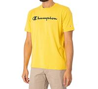Champion Legacy American Classics Logo S/S Camiseta, Amarillo, S, Hombre