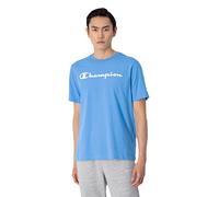 Champion Legacy American Classics Logo S/S Camiseta, Azul Claro, L, Hombre