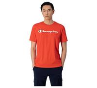 Champion Legacy American Classics Logo S/S Camiseta, Rosa Ciclamino., M, Hombre