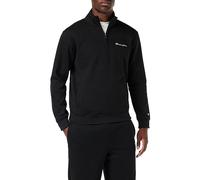 Champion Legacy American Classics Powerblend Fleece Half Zip-Logo Sudadera, Negro, L para Hombre