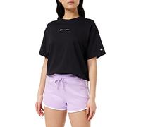 Champion Legacy American Classics Soft Cotton 1x1 Rib Small C-Logo Pantalones Cortos, Lavándula, S para Mujer