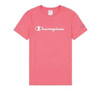 Champion Legacy American Classics W-Jersey de algodón Ligero S-S Regular Crewneck Camiseta, Rosa Fluo, M para Mujer