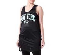 Champion Legacy American Summer W-Relaxed S/L Poly-Mesh Camiseta de Tirantes Anchos, Negro, M para Mujer