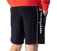 Champion Legacy Authentic Pants Athletic Jersey Combed Vertical Logo Bermuda Bañador, Nero, L para Hombre
