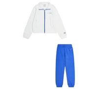 Champion Legacy Back To School Sweatsuits G-Ultralight Spring Terry High-Neck Full-Zip Chándal Deportivo, Blanco/Azul Vaqueros, 7-8 Years para Niñas