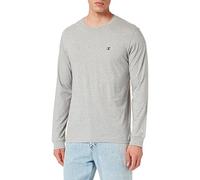 Champion Legacy Basics-L-s Crewneck - Camiseta de Manga Larga para Hombre, Gris Melange Claro., S