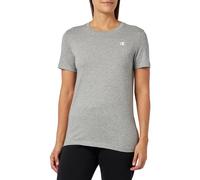 Champion Legacy Basics W-Light Cotton Jersey S-S Regular Crewneck - Camiseta para Mujer, Gris Melange Claro., M