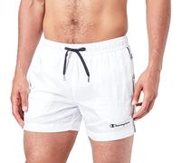 Champion Legacy Beachshorts American Tape Bañador para Hombre, Color Blanco, S