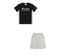 Champion Legacy Boy-Graphic Crewneck Set with Large Logo Conjunto, Negro (KK001), 3-4 Years para Niños