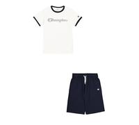 Champion Legacy Boy-Graphic Crewneck Set with Large Print Conjunto, Blanco (WW001), 11-12 Años para Niños