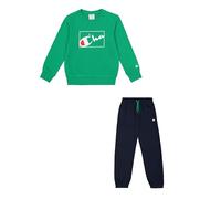 Champion Legacy Boy-Graphic Crewneck Sweatsuit Chándal, Verde (GS130), 13-14 años para Niños