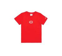 Champion Legacy Boy - Graphic Crewneck T-Shirt with Large Logo, Camiseta Niños, Red (RS011),