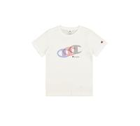 Champion Legacy Boy - Graphic Crewneck T-Shirt with Large Print, Camiseta Niños, White (WW001),