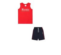 Champion Legacy Boy-Graphic Sleeveless Crewneck Set with Logo Conjunto, Rojo (RS011), 15-16 años para Niños