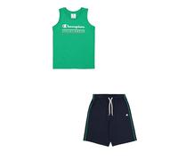 Champion Legacy Boy-Graphic Sleeveless Crewneck Set with Logo Conjunto, Verde (GS130), 13-14 Años para Niños