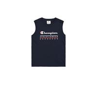 Champion Legacy Boy - Graphic Sleeveless Crewneck T-Shirt with Large Logo, Camiseta de Tirantes Anchos Niños, Blue (BS501),